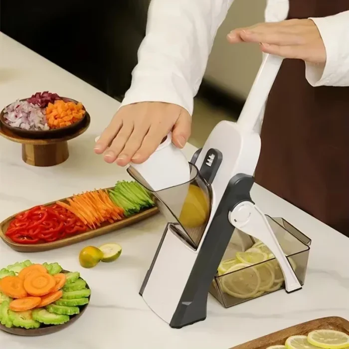 5 in 1 Vegetable Cutter Multifunctional  – Stainless Steel Grater, Slicer, Dicer & Chopper - Image 1
