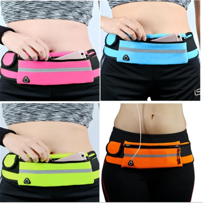 Waterproof Running Waist Bag Canvas Sports Jogging Portable Outdoor Phone Holder Belt Bag Women Men Fitness Sport Accessories - Image 1