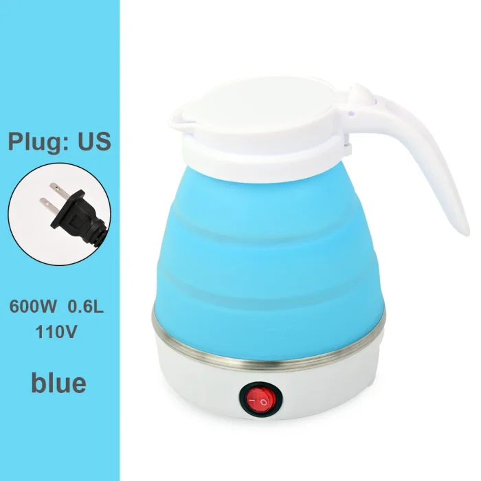 0.6L Mini Folding Kettle Portable Water Heater electric kettle household water heater silicone compression Easy To Travel - Image 7