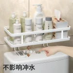 No Drill Toilet Storage Rack – Single Tier Metal Bathroom Organizer Shelf - Image 4
