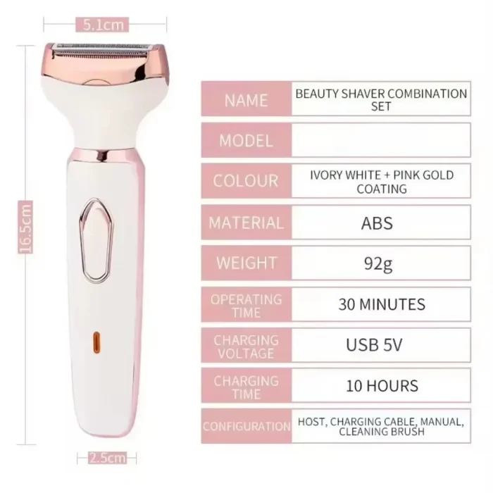 4 in 1 Electric Lady Shaver Body Hair Removal Epilator Painless Cordless Trimmer Razor Gifts for Women Home Appliances - Image 3