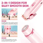 1SET  Electric Body Shaver Complete Kit,Cordless Waterproof Hair Removal Trimmer Set,Gentle Hypoallergenic Blades - Image 4