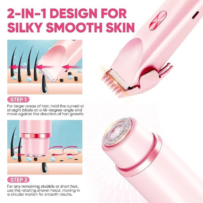 1SET  Electric Body Shaver Complete Kit,Cordless Waterproof Hair Removal Trimmer Set,Gentle Hypoallergenic Blades - Image 4