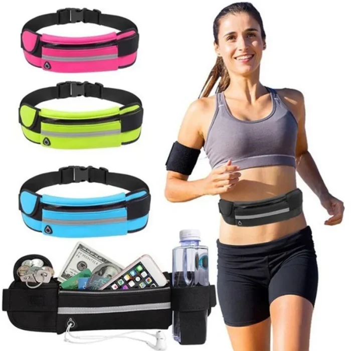 Waterproof Running Waist Bag Canvas Sports Jogging Portable Outdoor Phone Holder Belt Bag Women Men Fitness Sport Accessories - Image 2