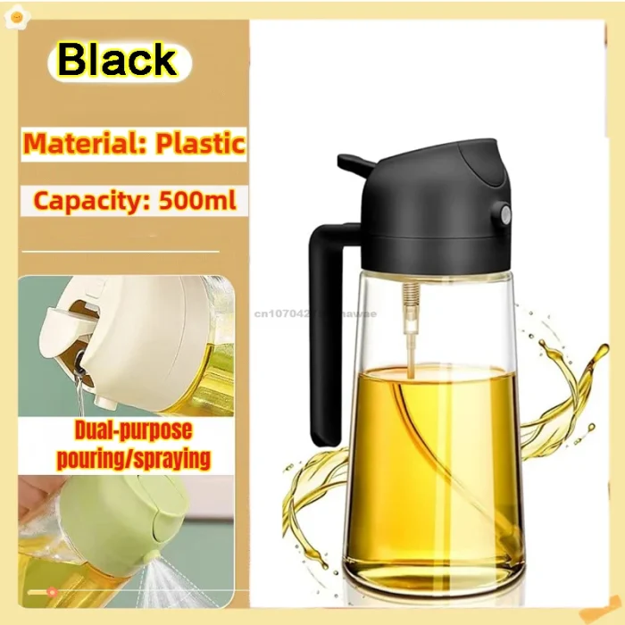 2 In1 Oil Spray Bottle Plastic Kitchen Barbecue Cooking Olive Oil Dispenser Oil Jar Baking Vinegar Soy Sauce Spray Container - Image 12