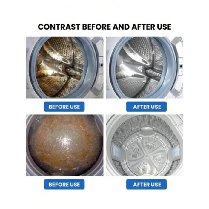 Washing Machine Cleaner Tablet Home Washer Stain Removal Descaling Effervescent Decontamination Laundry Booster Portable - Image 2