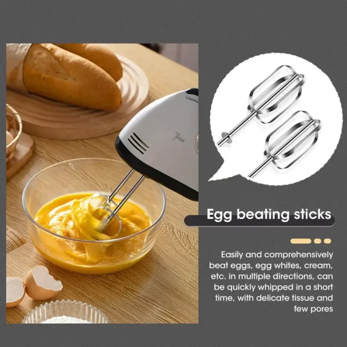 7 Speed Electric Egg Beater – Handheld Cake, Cream & Dough Mixer - Image 3