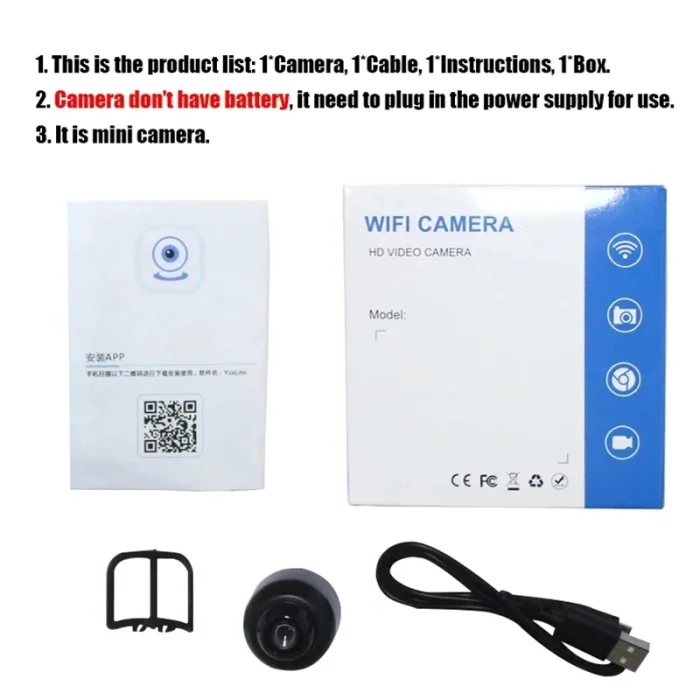 1080P HD Mini WiFi Camera with Night Vision - Image 6