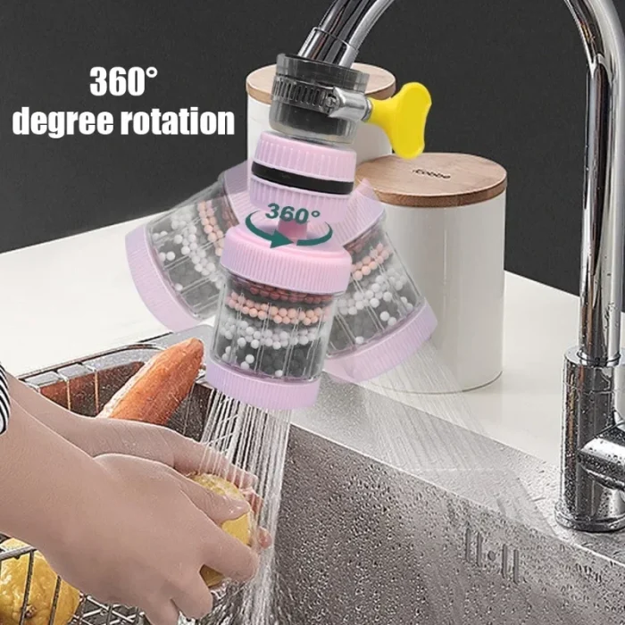 New 360° Rotation Water Faucet Filter Household Kitchen Faucet Mini Tap Water Clean Purifier Carbon Filter Filtration Cartridge - Image 3
