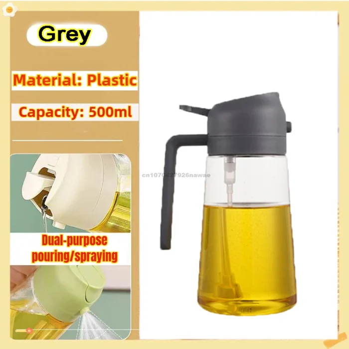 2 In1 Oil Spray Bottle Plastic Kitchen Barbecue Cooking Olive Oil Dispenser Oil Jar Baking Vinegar Soy Sauce Spray Container - Image 19