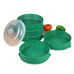 6 Layer Stackable Food Cover Storage Tray - Image 3