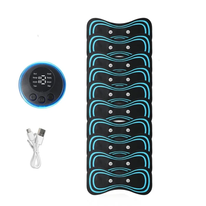 EMS Pulse Neck Massager Sticker Tens Cervical Massageador Back Masajeador Patch Muscle Stimulator Pain Relief Gel Pads Stretcher - Image 12