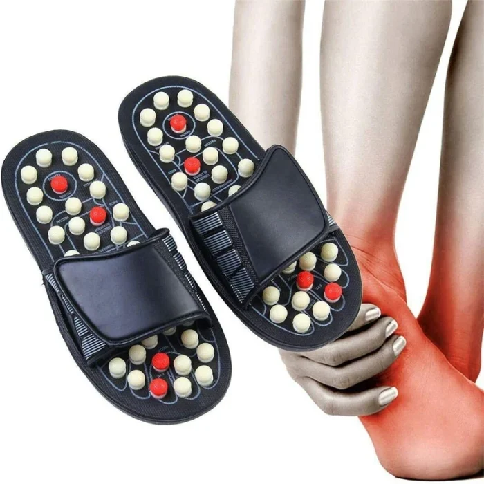 Acupoint Massage Slippers For Men Women Sandals Feet Chinese Acupressure Therapy Medical Rotating Foot Massager Shoes Unisex - Image 1