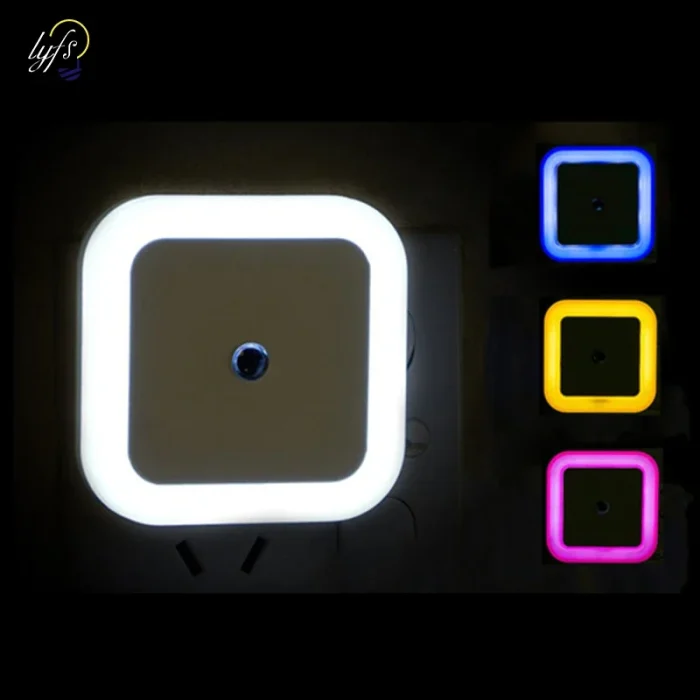1-4pcs LED Wireless Sensor Night Light – Mini Square Automatic Light with EU/US Plug - Image 2