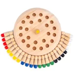 Wooden Memory Match Stick Chess Game – Montessori Color Matching Educational Toy - Image 3