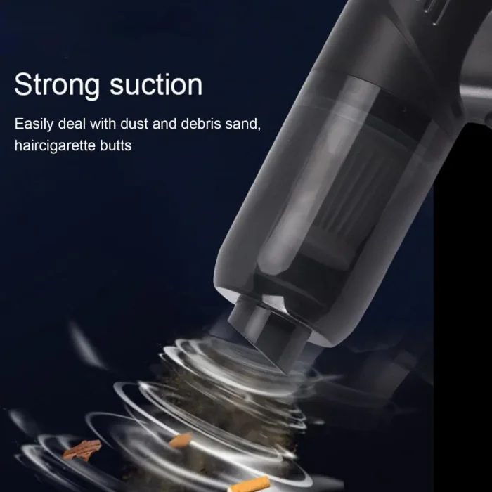5500Pa Mini Cordless Car Vacuum Cleaner with 2 Nozzles - Image 4