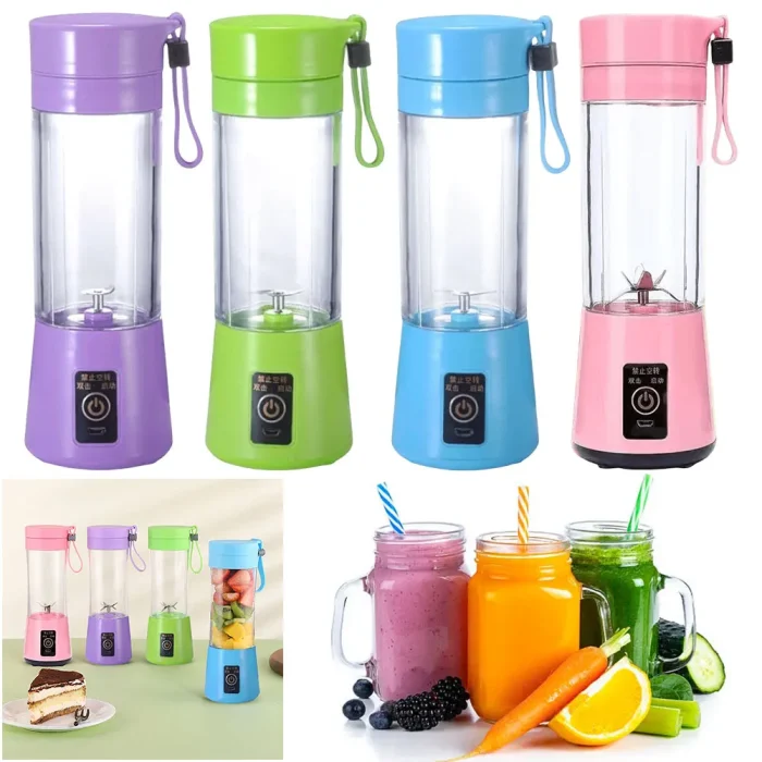S57410fd9a12e4f20bd7d26aecbd455afz.webp 400ml 6-Blade Portable Electric Fruit Juicer Blender - Image 1