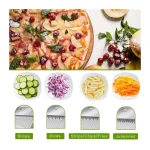 5 in 1 Vegetable Cutter Multifunctional  – Stainless Steel Grater, Slicer, Dicer & Chopper - Image 2