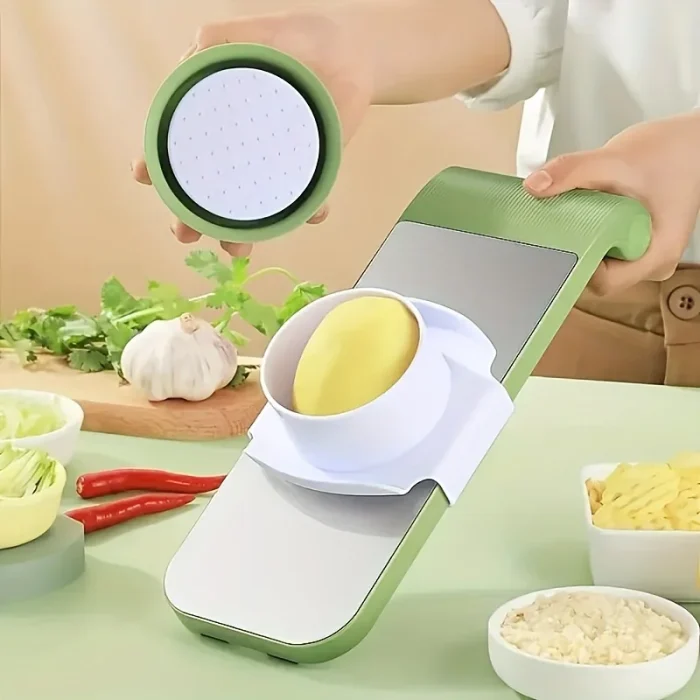 Slicer Stainless Steel Vegetable Slicer with 3 Blades Julienne Slicer Cutter for Potato Carrot - Image 5