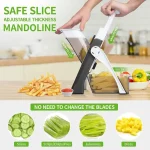 5 in 1 Vegetable Cutter Multifunctional  – Stainless Steel Grater, Slicer, Dicer & Chopper - Image 5