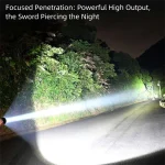 Durable 5 Levels Zoomable Flashlight Rechargeable Waterproof LED Flashlight High Power Ultra-Bright Torch - Image 4
