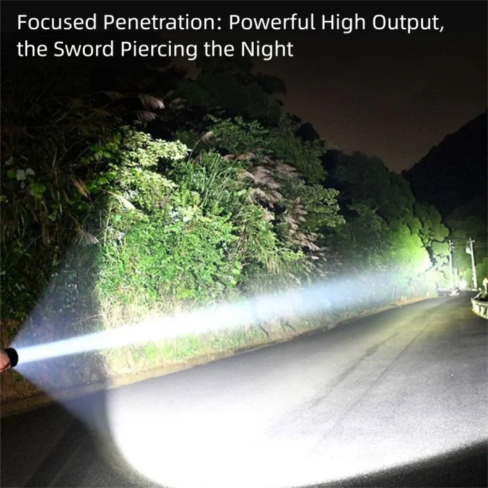 Durable 5 Levels Zoomable Flashlight Rechargeable Waterproof LED Flashlight High Power Ultra-Bright Torch - Image 4