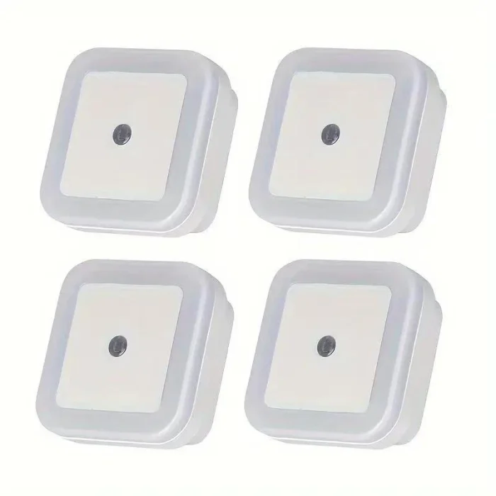 1-4pcs LED Wireless Sensor Night Light – Mini Square Automatic Light with EU/US Plug - Image 9