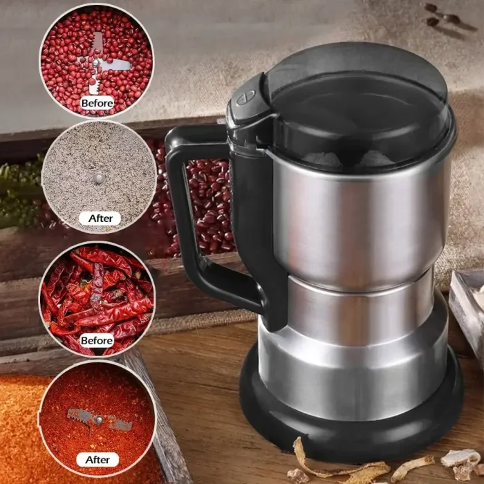 High Power Electric Coffee Grinder Kitchen Cereal Nuts Beans Spices Grains Grinder Machine Multifunctional Home Coffee Grinder - Image 1