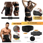EMS Abdominal Massager Belt – USB Rechargeable Electric Waist Fitness Belt