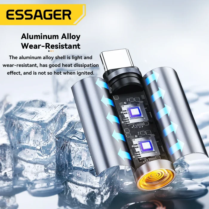 Essager TypeC Mini Cigarette Lighter Tungsten Wire Blowing Safety and Energy Saving Without Charging Can Be Carried On The Plane - Image 6