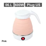 Mini foldable electric kettle 0.6L portable electric kettle household travel water heater silicone compression 110V-220V - Image 14