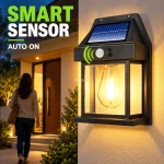 Waterproof Solar Outdoor Wall Light LED Sensor Lamp for Garden Yard Fence House Patio Pathway and Exterior Home Lighting
