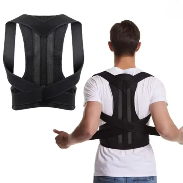 Back Brace Posture Corrector for Women & Men, Adjustable Back Lumbar Support Belt Shoulder Posture Support for Improve Scoliosis - Image 1
