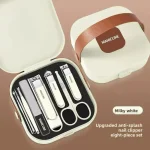 For Complete 7/8 Pcs Set Manicure Kit Nail Clippers with Clippers Cuticle Pusher & Trimmer Portable Gift For Women and Men - Image 3