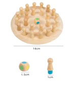 Wooden Memory Match Stick Chess Game – Montessori Color Matching Educational Toy - Image 5