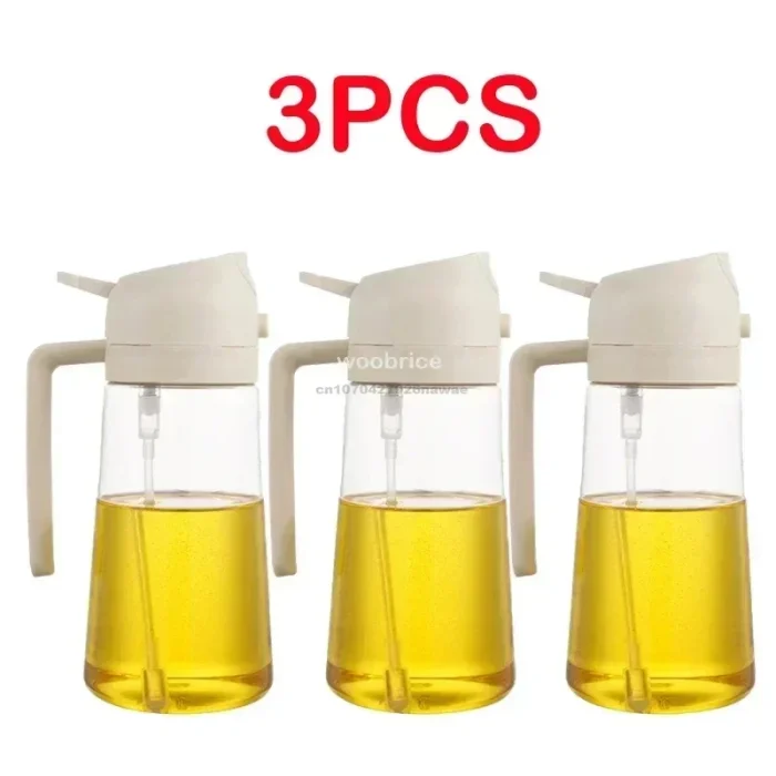 2 In1 Oil Spray Bottle Plastic Kitchen Barbecue Cooking Olive Oil Dispenser Oil Jar Baking Vinegar Soy Sauce Spray Container - Image 24