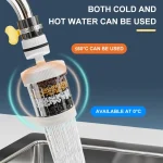 New 360° Rotation Water Faucet Filter Household Kitchen Faucet Mini Tap Water Clean Purifier Carbon Filter Filtration Cartridge - Image 4