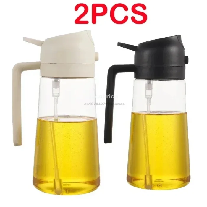2 In1 Oil Spray Bottle Plastic Kitchen Barbecue Cooking Olive Oil Dispenser Oil Jar Baking Vinegar Soy Sauce Spray Container - Image 28