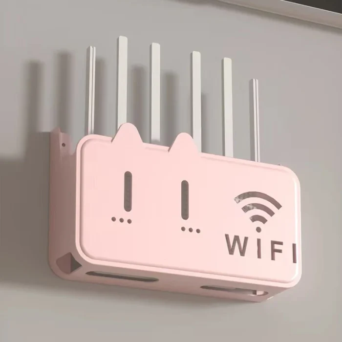No-Drill Multi-Device Holder – Adhesive Shelf for WiFi Router, Modem & Multi-Device - Image 1