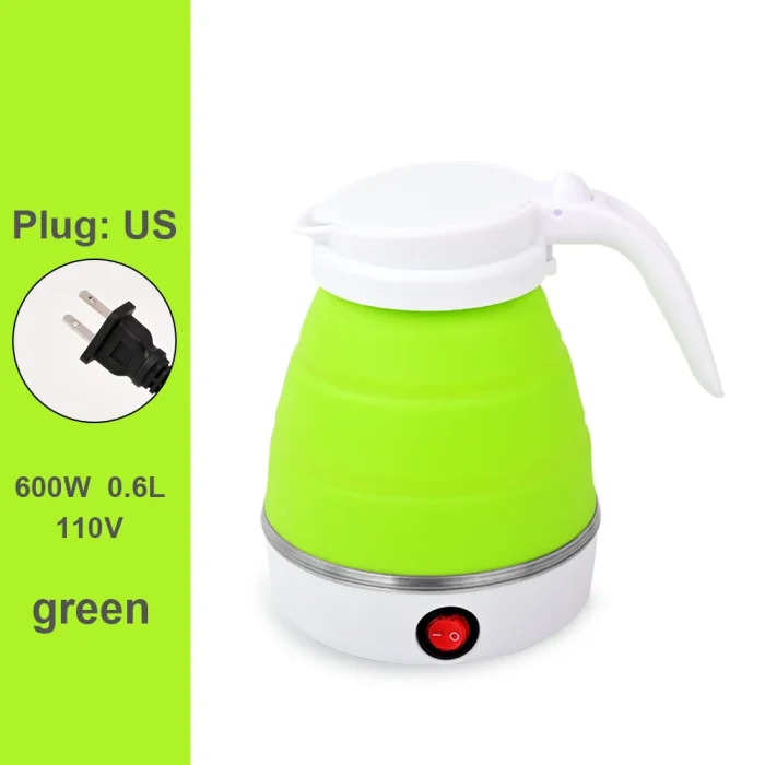 0.6L Mini Folding Kettle Portable Water Heater electric kettle household water heater silicone compression Easy To Travel - Image 8