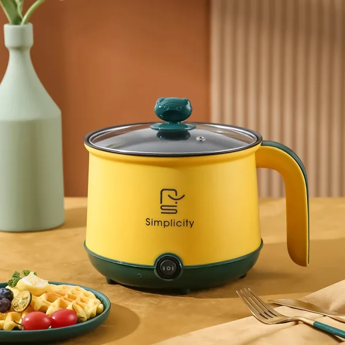 Electric Mini Hot Pot 1.8L 600W Non Stick 2 Levels Adjustable Stainless Steel Electric Pot Electric Cooker Rapid Noodles Cooker - Image 8