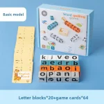 Alphabet Letter Blocks Word Spelling Game – Montessori Phonics Educational Toy - Image 6