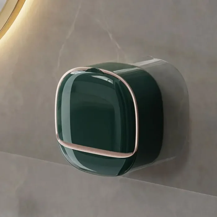Wall Mounted Soap Dish With Drainage Box Waterproof Punch-Free Bathroom Drain Soap Box Soap Storage Case Bathroom Accessories - Image 8