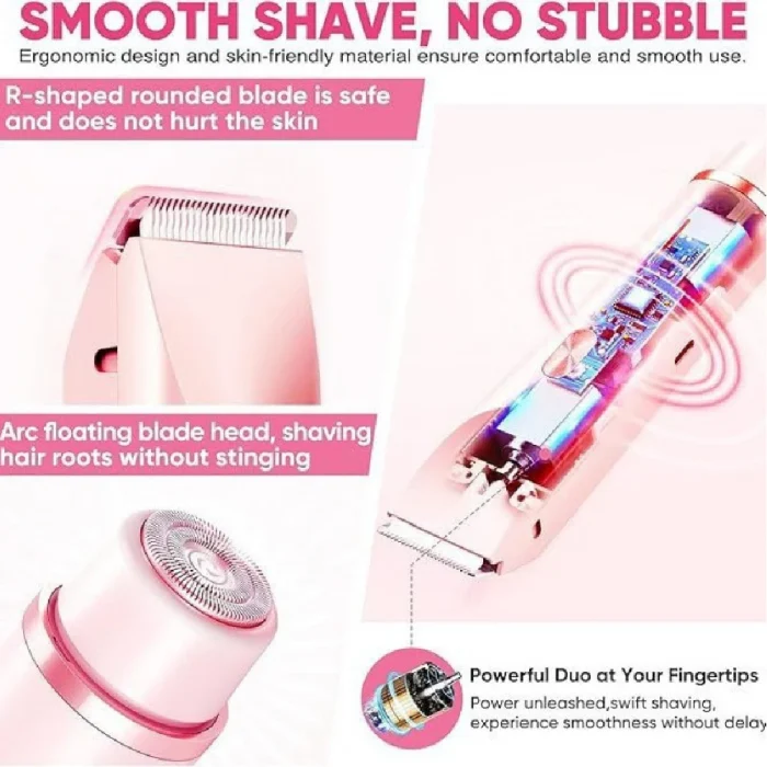 1SET  Electric Body Shaver Complete Kit,Cordless Waterproof Hair Removal Trimmer Set,Gentle Hypoallergenic Blades - Image 3