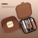 For Complete 7/8 Pcs Set Manicure Kit Nail Clippers with Clippers Cuticle Pusher & Trimmer Portable Gift For Women and Men - Image 12