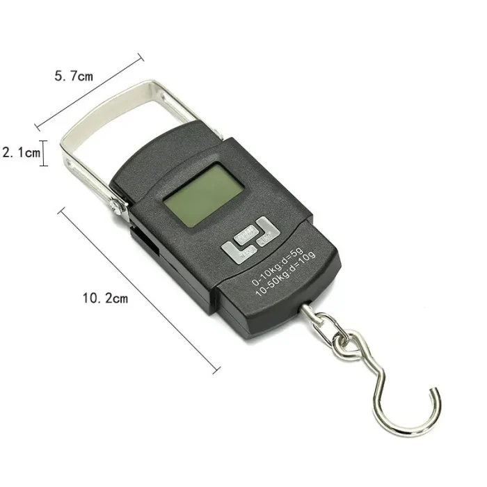 Portable Hanging Luggage Scale 50kg LCD Display Digital Travel Suitcase Baggage Weight Scale with Ruler - Image 6