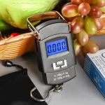 Portable Hanging Luggage Scale 50kg LCD Display Digital Travel Suitcase Baggage Weight Scale with Ruler - Image 4