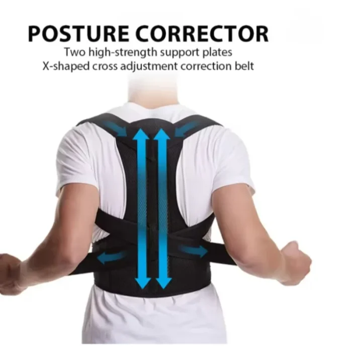 Back Brace Posture Corrector for Women & Men, Adjustable Back Lumbar Support Belt Shoulder Posture Support for Improve Scoliosis - Image 2