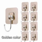 Self Adhesive Hooks Rotating Waterproof Strong Sticker Holder Wall Door Storage Hanging Hook Kitchen Bathroom Organizer - Image 8