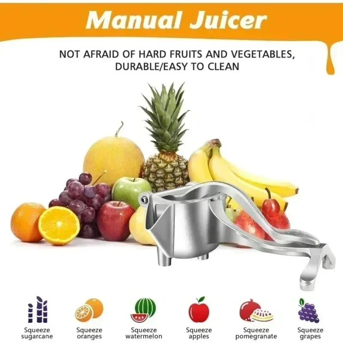 Stainless Steel Manual Citrus Juicer | Quick Juice Extractor with Slag-Juice Separation for Oranges/Lemons - Image 4